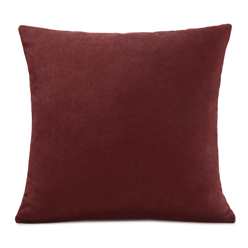 Velvet Feel Chenille Scatter Cushion Cover, Red, 55 cm x 55 cm