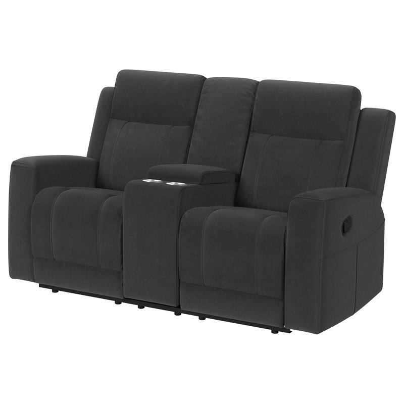 Causeuse inclinable Levarn, Gris anthracite foncé