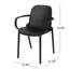Chaise d'extérieur en polypropylène noir pour l'extérieur