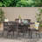 Jamal 6 - Person Patio Dining Set Umbrella Hole Included Rectangular Table