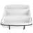 Gibson Elite Gracious Dining 4 Piece Stoneware Tidbit Dish With Metal Rack Serving Set In White