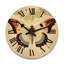 Horloge murale en bois massif Stefon-206952307