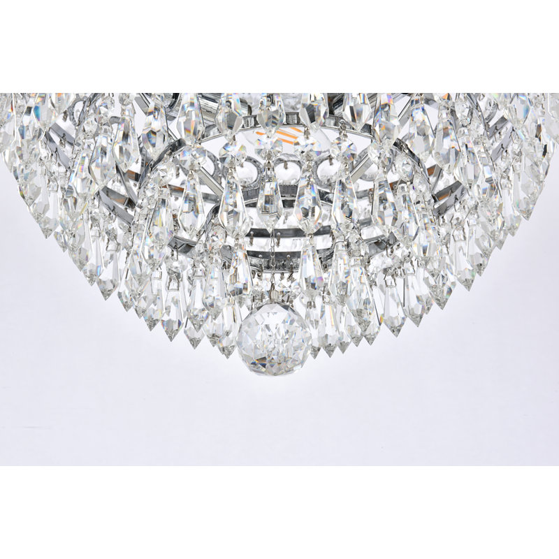 Stoltz Crystal Flush Mount, Chrome