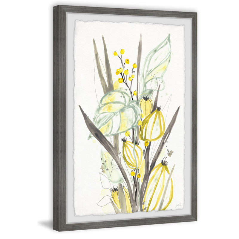 Ethereal Citron II 1 Piece Single Picture Frame Painting, 41cm H x 61cm W