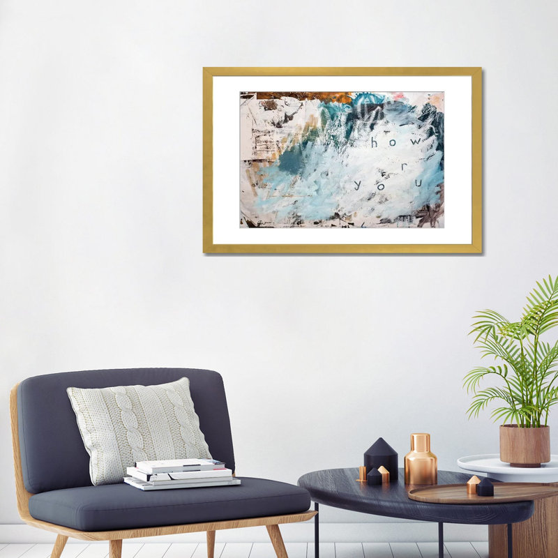 How R You - Reproduction d'art mural - Papier d'art encadré, 32 po x 24 po, Framed Paper, Gold