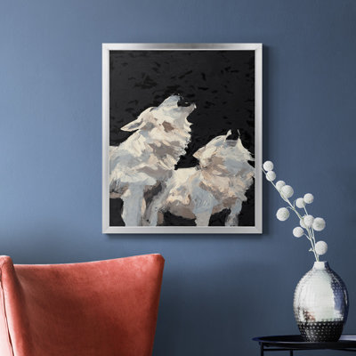 Midnight Wolves Premium Framed Canvas - Ready to Hang