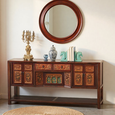 Chinese Style Solid Wood Entrance Cabinet