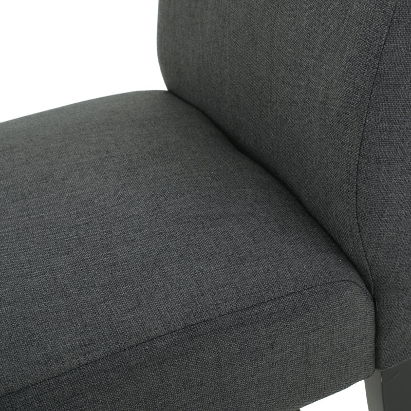 Honn 20'' H Upholstered Parsons Chair, Dark Gray