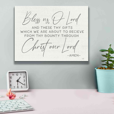 Epic Graffiti «Bless Us» par Lux + Me Designs, Gicl Bless Us sur toile par Lux + Me, art textuel