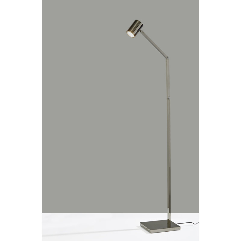 Cardie 48'' LED Task Floor Lamp, Polished Nickel