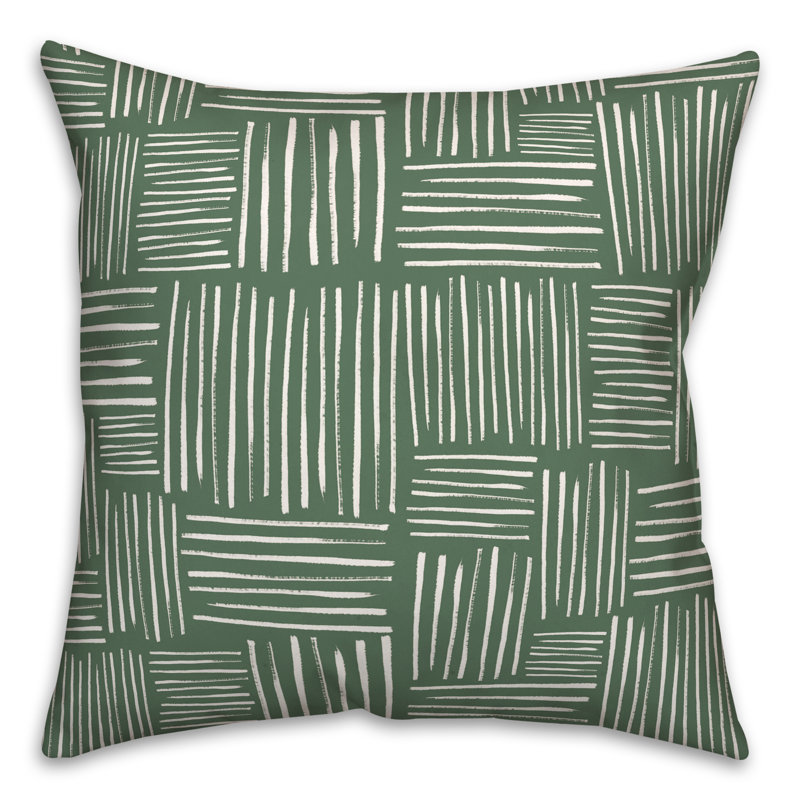 Outdoor Throw Pillow, 16" x 16", Green