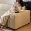 Canapé modulaire en cuir véritable blanc crème-21606220-21606258-21606257