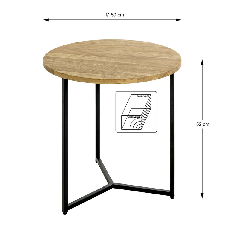 Illinois Cross Legs End Table