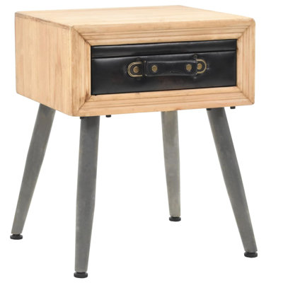 Summersville 43cm W Solid + Manufactured Wood Bedside Table