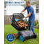 Balayeuse à gazon manuelle de 53 cm (21 po), ramassage des feuilles et de l'herbe, sac en filet de 99 litres (3,5 pi³), hauteur réglable, noir et bleu-136233186