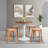 Dantoni Modern Square Stackable Plastic Stool – Indoor & Outdoor Seating, Portable Backless Chair, Patio, Kitchen, Garden, or Event Dining Stool-863585142