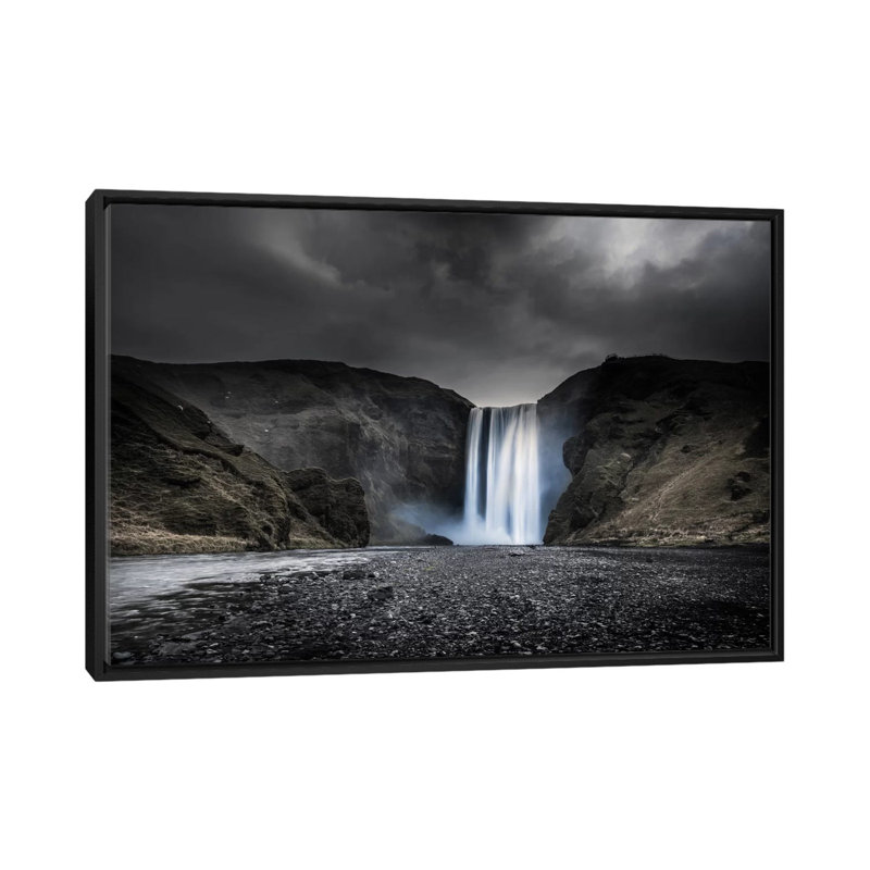 «Island», impression sur toile, H 18 po x l 26 po x P 1,5 po, Toile avec cadre noir, Pas de tapis