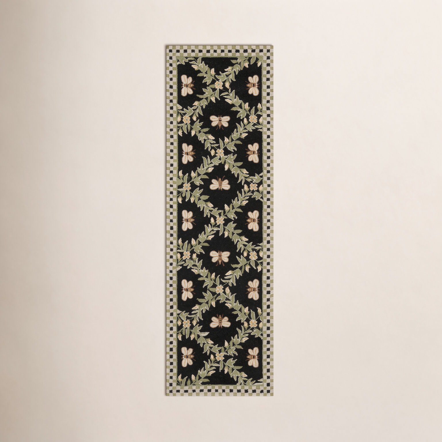Kinchen Hand Hooked Wool Southwestern Rug, Runner 2'6" x 8'