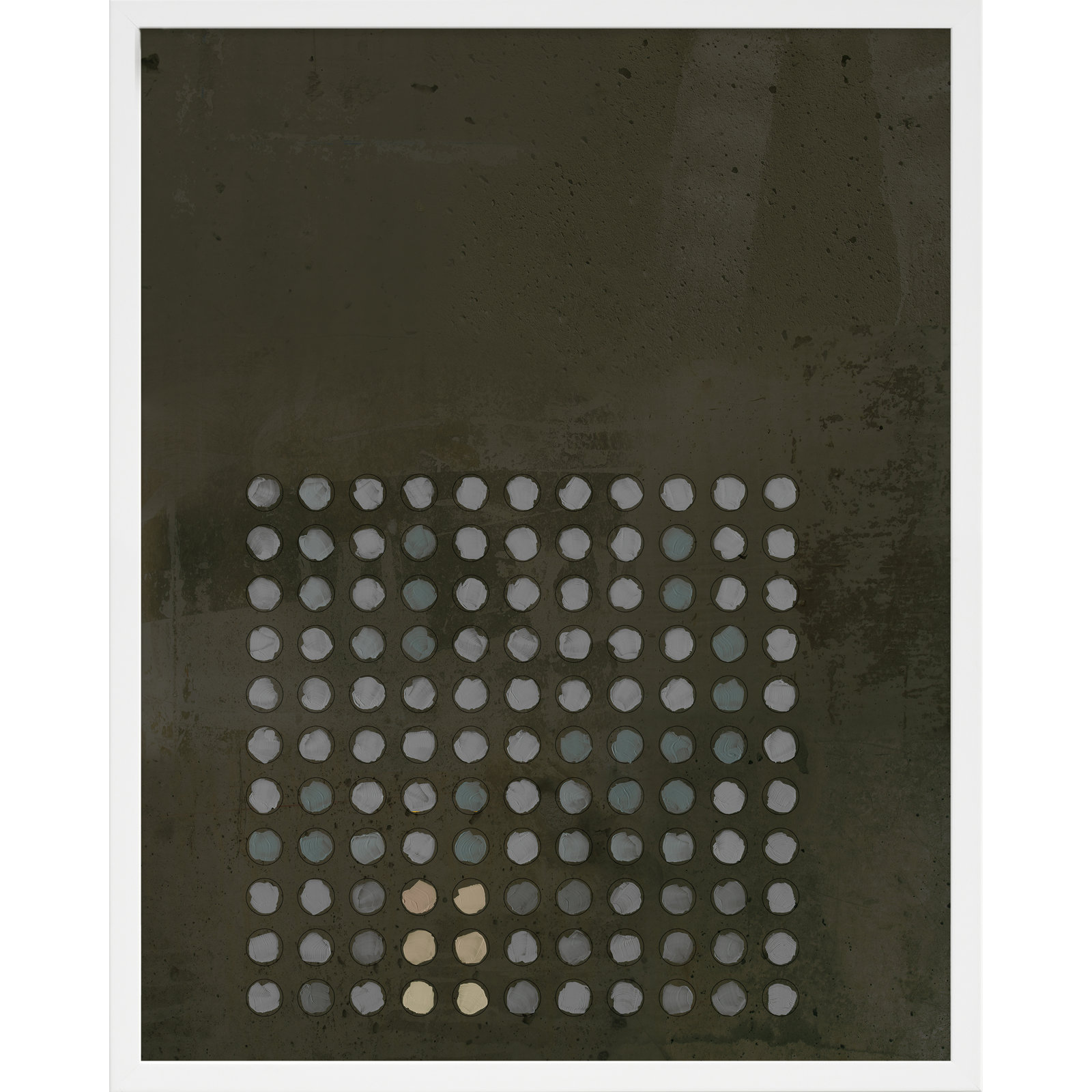Circles in Squares "Circles in Squares 13" Print, 25" H x 20" W x 1.25" D, White