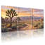 Ensemble de 3 toiles murales représentant un paysage désertique avec des yuccas de Joshua et une vue sur la montagne-1641651203