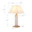 Lampe de table blanche et dorée en albâtre, lampe de chevet de luxe moderne pour table de chevet de chambre à coucher, salon ou bureau à domicile
