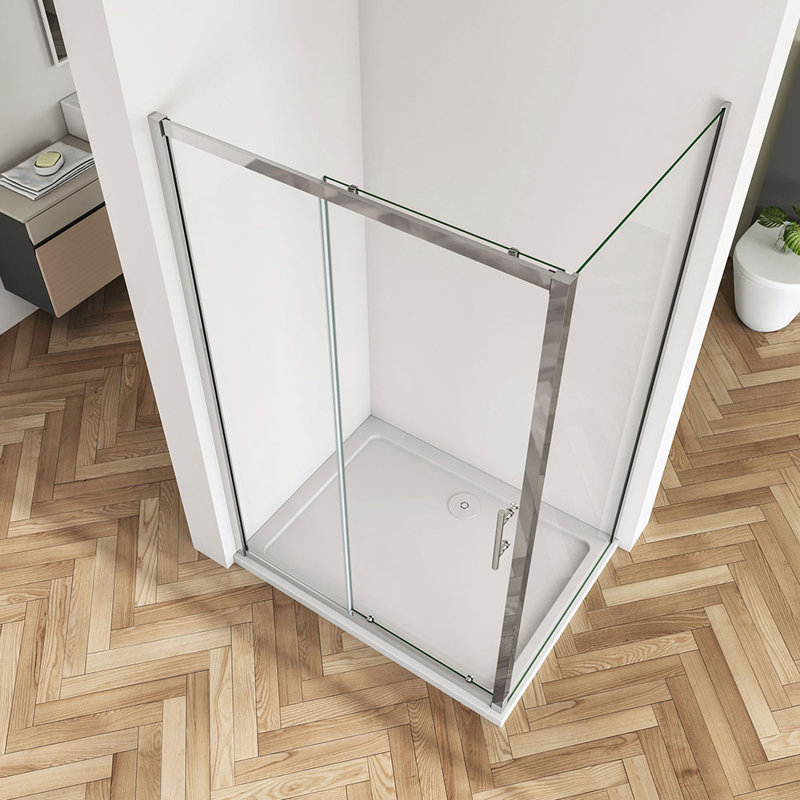 Aldo Sliding Glass Rectangular Shower Enclosure - 1900 x 1700 mm