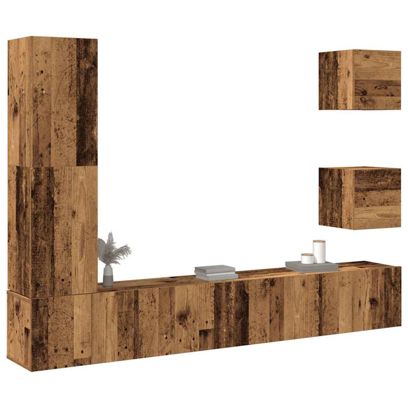 Alyanna Unfinished Entertainment Centre for TVs up to 40", Old Wood