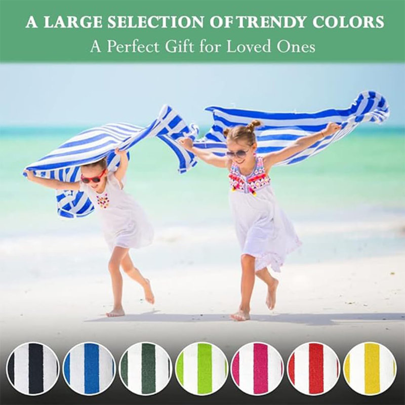 Cotton Beach Towel, Gray