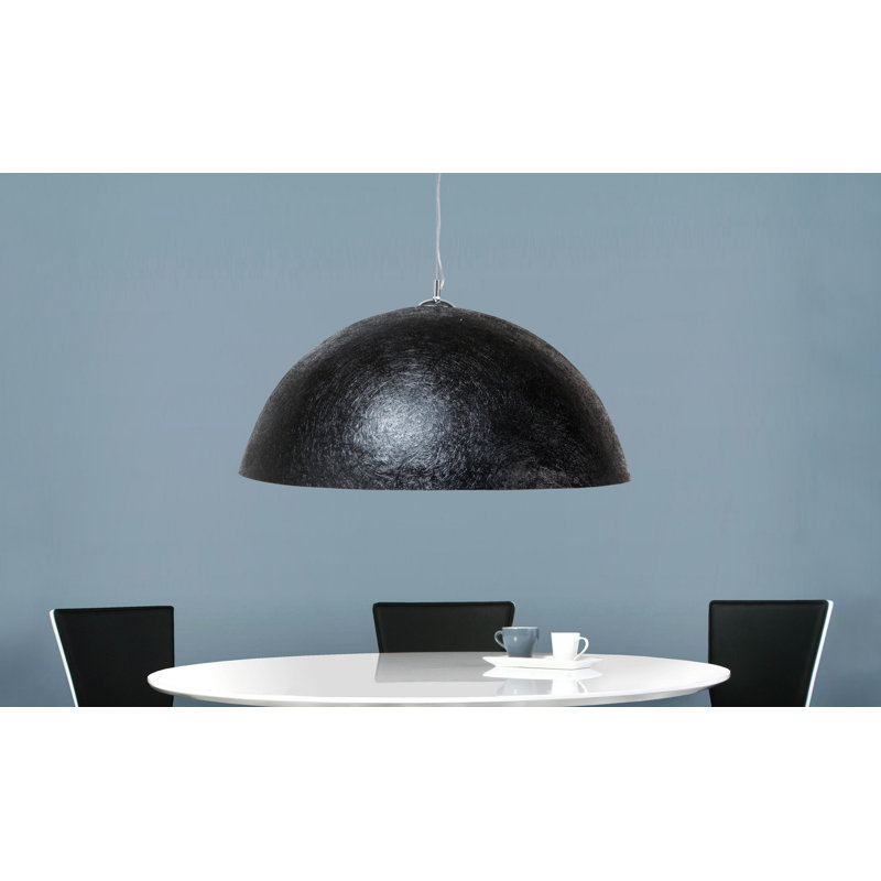 Joline 1 - Light Single Pendant, 25 cm H x 50 cm W x 50 cm D, Black/Silver