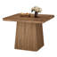 Square Wood Top Dining Table with Wood Base