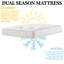 Orthopaedic Dual Season Winter Summer Tufted Mattress, 25cm/10 Inch Deep, Memory foam Winter side, Cooltocuh Cover both side, Reversible With Handle, Dual Sided Bed Mattress for Back Support & Pressure relief.-1357023726