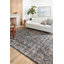 Tapis à motif floral bleu marine / orange Fiorillo-639821014