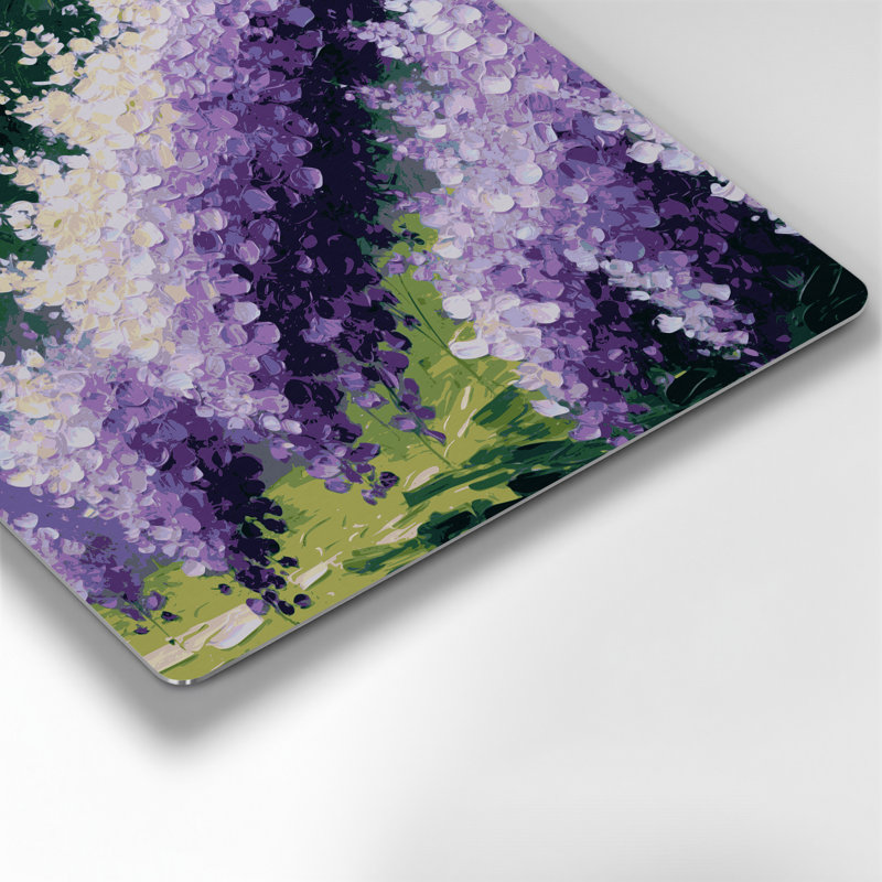 Art mural en métal Botanical Lilacs Beige, H 12 po x l 12 po