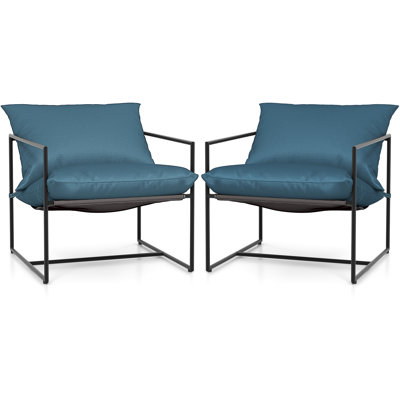 71cm Wide Straight Metal Patio Sofa