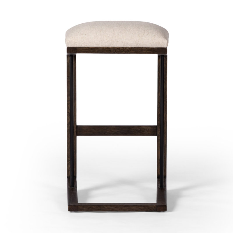 Finn Stool-Antwerp Natural, Bar Stool (31" Seat Height), Cream, Sienna Brown Oak