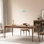 Walnut Rectangular Solid Wood Top with Solid Wood Base Dining Table