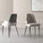 Gray Solid back side Chair(Set of 2)