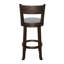 Ensemble de 2 tabourets pivotants Flint, similicuir, acajou brun