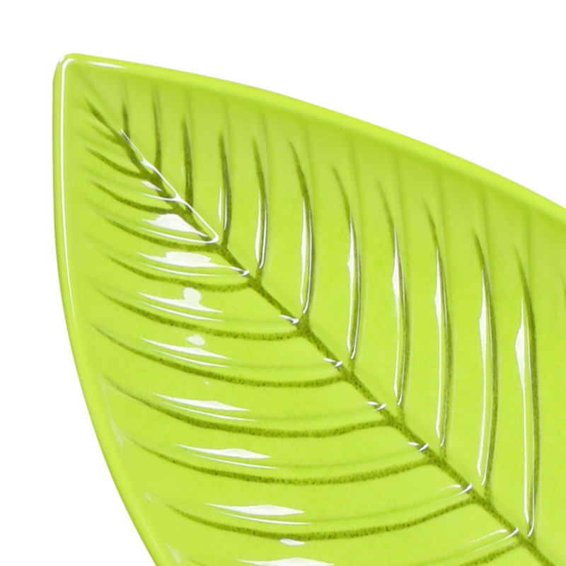 Plateau en mélamine Tropicana Leaf, Vert design, H 1 po x l 14 po x P 6,5 po