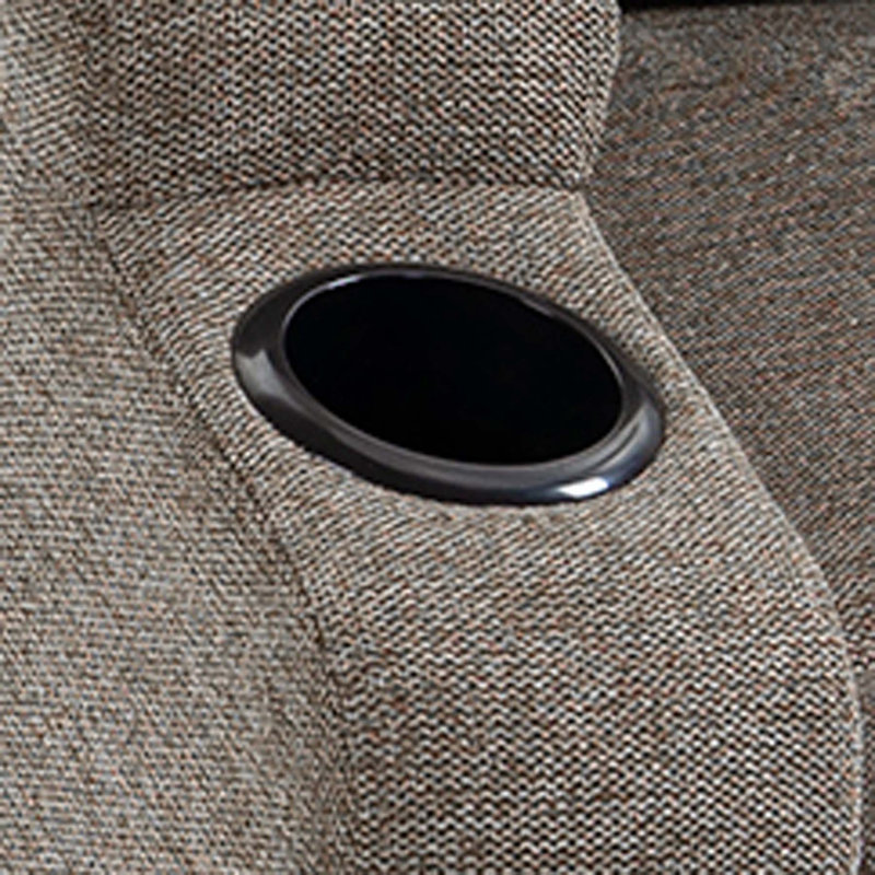 Upholstered Heated Massage Chair, Brown 100% Polyester
