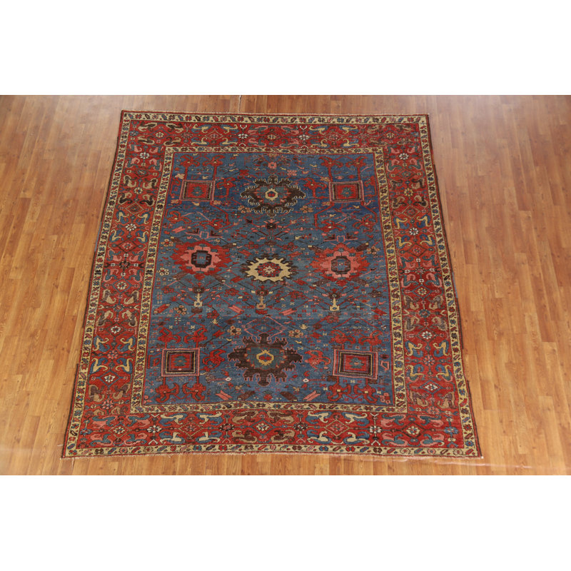 Pre-1900 Vegetable Dye    Area Rug 8x8