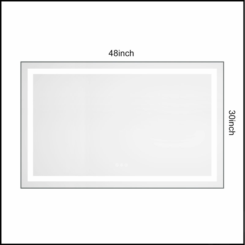 Miroir de salle de bain à DEL avec façade et rétroéclairage, miroir de meuble-lavabo mural avec cadre en aluminium, antibuée, mémoire, 3 couleurs, gradation continue
