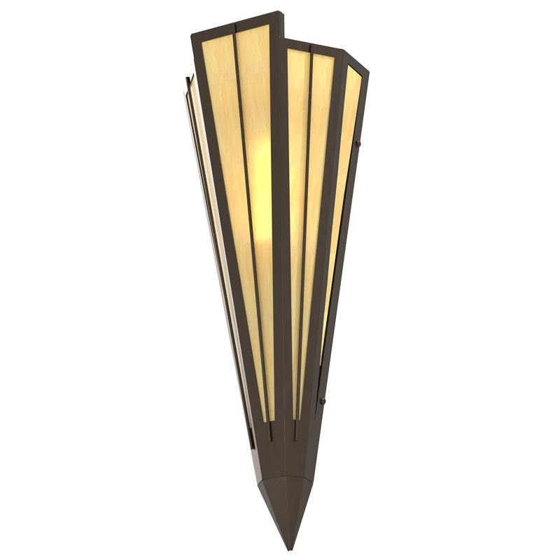 Applique murale 7,25 po de largeur Brum, Idalight, Bronze frotté à l'huile, Beige