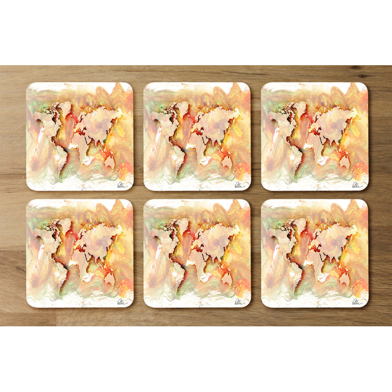 Square 6 Piece Coaster Set