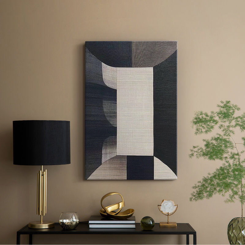 Série ABSTRACT DCLXI - Toile tendue avec châssis Premium - Prêt à être accroché, H 12 po x l 8 po