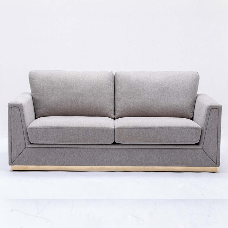 Canapé Valin 77 po, lin gris