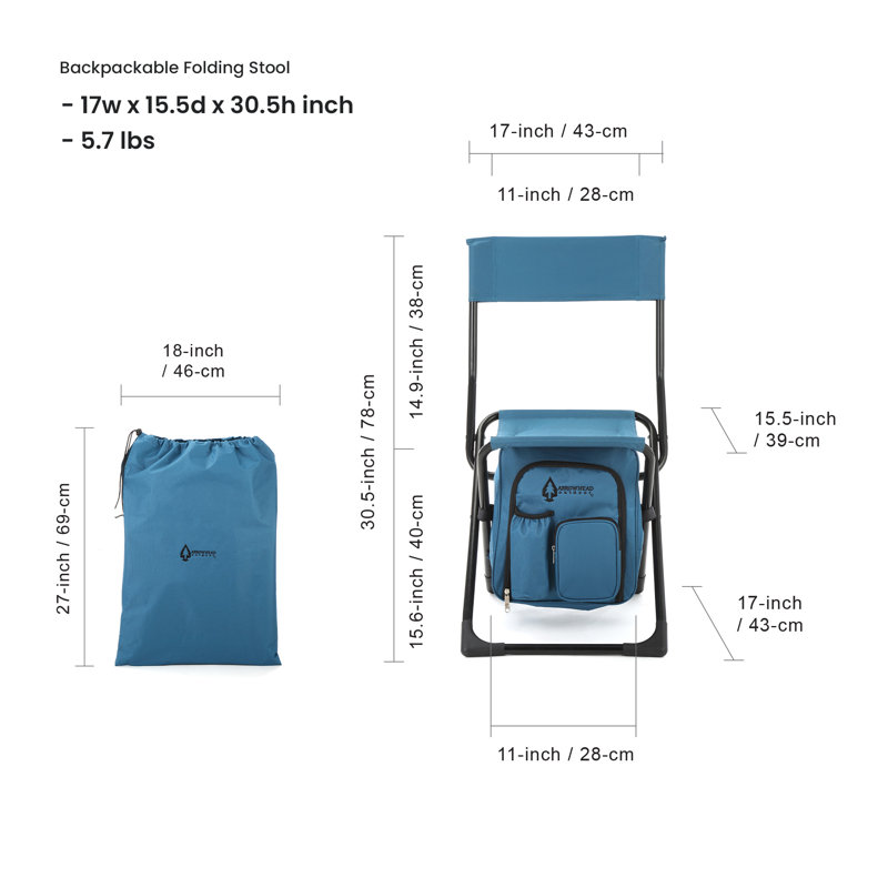 Folding Beach Chair, Blue