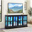 Vitrine à DEL avec vitrine antique avec portes en verre et tablettes réglables pour objets de collection-614683154