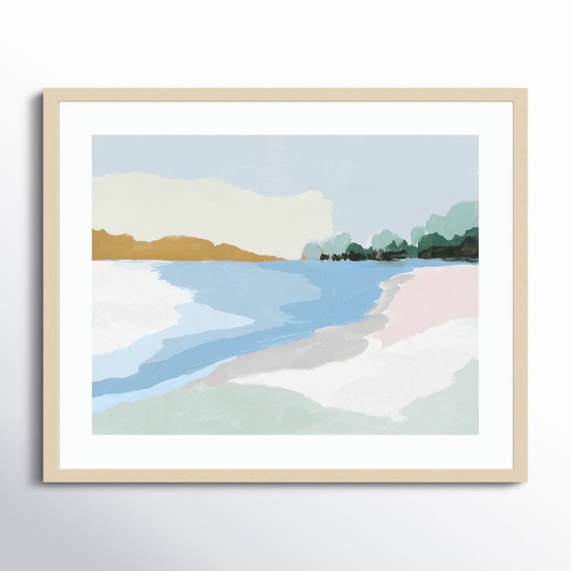 «Soft Coastal I» par Z Isabelle - peinture encadrée, H 27 po x l 33 po, Brun