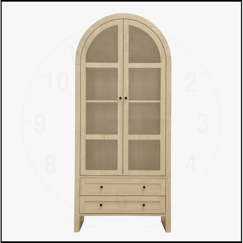 Garde-manger arqué de 70,28 pouces de hauteur, armoire de rangement moderne en bois de ferme avec tablettes réglables, armoire polyvalente pour la cuisine et la salle à manger
